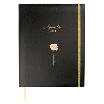 Agenda Semanal A4 2024 Finocam Berlin com Elástico Flower 624041824 Y12 - 1