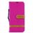Capa PU Magunivers colorido sortido tecido jeans stand rosa para Samsung Galaxy A50_1