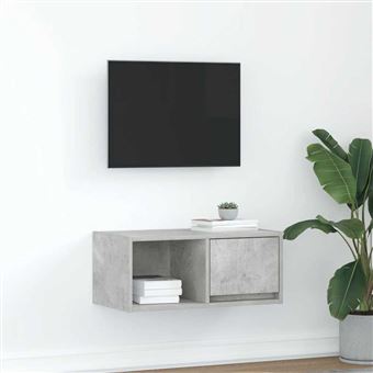 Móvel de TV vidaXL | 60x31x25,5 cm | derivados de madeira cinza cimento - 1