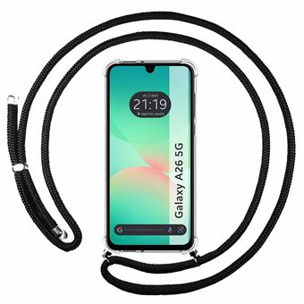 Capa TUMUNDOSMARTPHONE Transparente para Samsung Galaxy A26 5G com cordão preto - 1