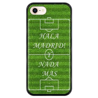 Capa Hapdey para iPhone 7 - 8 Design Campo de Futebol Hala Madrid em Silicone Flexível e TPU Preto