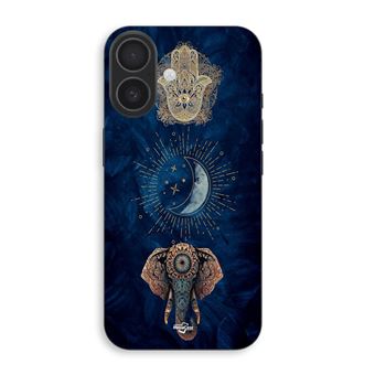 Capa Maniacase para iPhone 16 | Hamsa e Ganesha Visão espiritual - 1