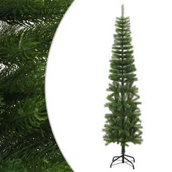 Árvore de Natal Artificial Fina com Suporte vidaXL | PE | 240 cm - 1
