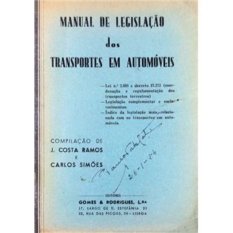 Manual de legislação dos transportes em automóveis. - 1