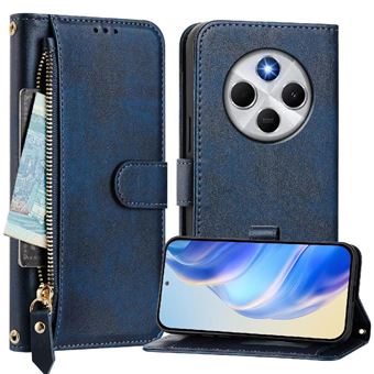 Capa Carteira ZURSANA para Xiaomi Poco M7 5G | Suporte | Zíper | Proteção Anti-Impacto  | Azul - 1