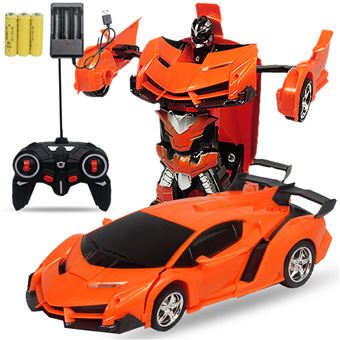 Carro Transformers Zhishang 1:18 para Crianças e Adultos | 2.4GHz | Telecomando | Recarregável - Laranja - 1