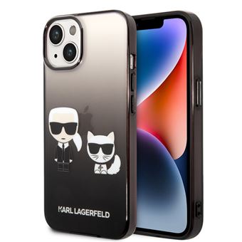 Capa dura para iPhone 14Karl Lagerfeld - Gradiente preto - 1