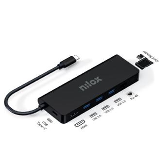 Hub de Interface Nilox DOCK USB-C 8 IN 1 HDMI 4K - 1