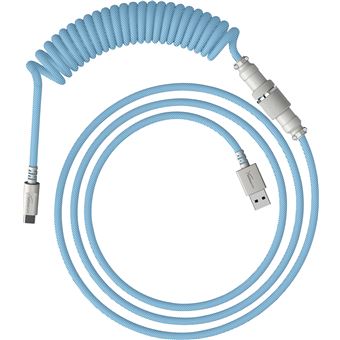 Cabo Usb HP HyperX USB-C Coiled Cable Light Blue-White | Azul, Branco - 1
