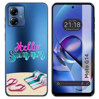 Capa de silicone TUMUNDOSMARTPHONE para Motorola Moto G14 | transparente desenhos verão - 1