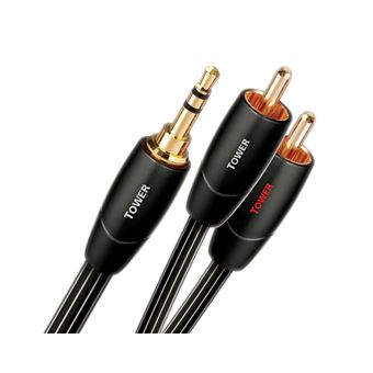 Cabo de Áudio AudioQuest 2m Tower 3.5mm - 2xRCA | Preto - 1