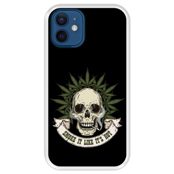 Capa Transparente Hapdey para iPhone 12 Mini | Silicone Flexível em TPU |  Design Caveira com maconha - fume como se estivesse quente - Bolsa  Telemóvel - Compra na Fnac.pt