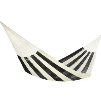 Rede XL Hamac del Sol Mariachi | 100% Nylon | 1 a 2 Pessoas | Coleção Freshness - Preto e Branco - 1