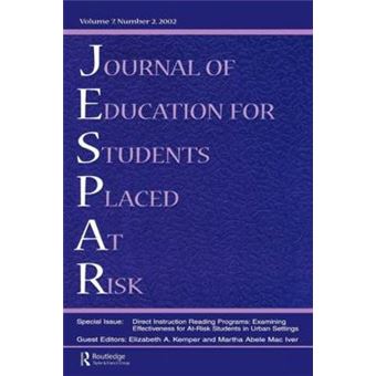 " Direction Instruction Reading Programs - Examining Effectiveness for At-Risk Students in Urban Settings: A Special Issue of the ""Journal of Education for Students Placed at Risk"" - Paperback - 2002" - 1