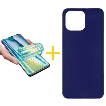 Pack 1 x Película de Hidrogel + Capa Accetel para Apple iPhone 14 Pro Silicone Liso - Azul - 1
