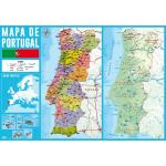 Mapa de Portugal Escolar - 2 Faces (27 x 40,5 cm) - Folha - Livro - WOOK