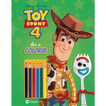 Toy Story 4 Ler E Colorir Com Lapis - 1