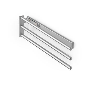 Toalheiro extensível Emuca | 3 braços | Anodizado mate | Alumínio | 1 un - 1