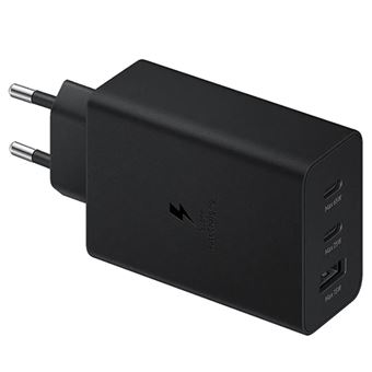 Base de Carregador Triplo Type C SuperFastCharge PD 65W Preto Gift4Me para Samsung - Preto - 1