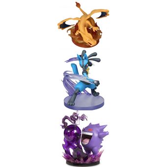 Figura Anime EZII pocket monster Charizard Lucario Gengar 17 BLUE PURPLE 3 em 1 - 1