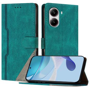 Capa FOXDOCK para Xiaomi POCO X7 Pro 5G | Fecho Magnético | Pele TPU Macia | 3 Compartimentos para Cartões | Função de Suporte | Verde - 1