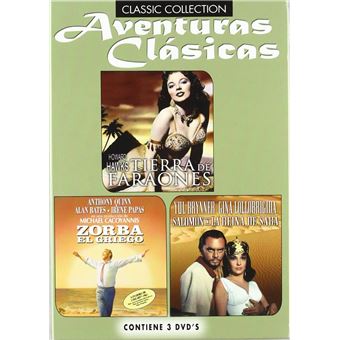 Land of the Pharaohs (1955) / Zorba the Greek (1964) / Solomon and Sheba (1959) / Pack Aventuras Classicos (3DVD) - 1