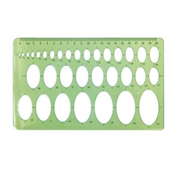 Régua Elipses Makro Paper Plástico | 20 cm - 1