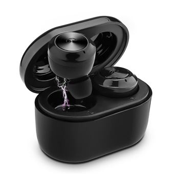 Auriculares Bluetooth Magunivers A6 sem Fios TWS Verdadeiro com Caixa de Carga de 220mAh Preto