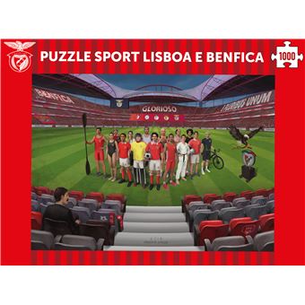 Puzzle MESSU Sport Lisboa e Benfica | 1000 Peças - Vermelho - 1