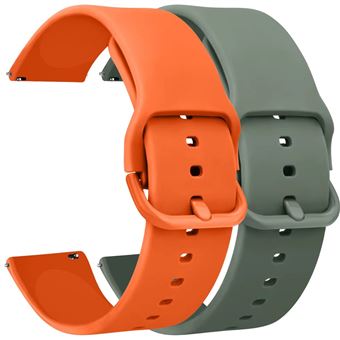 Kit 2 Braceletes Vivatone Antiimpacto para Amazfit Bip U / U Pro | Laranja e verde - 1