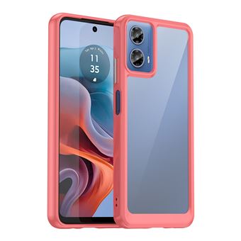 Capa FOXDOCK para Motorola Moto G34 | Proteção Anti-Impressão Digital | Bordos Elevados | Vermelho - 1