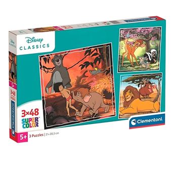 Puzzle Clementoni Clássicos Disney | 3 x 48 Peças - 1