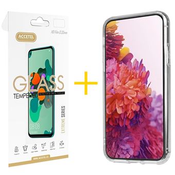 Pack 1 X Película de Vidrio Templado 2.5D + Capa Accetel Samsung Galaxy S22 5G Gel Reforçado - Transparente Clear - 1