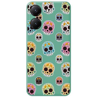 Capa TUMUNDOSMARTPHONE de silicone líquido verde para Xiaomi Poco X7 Pro 5G Catrina Design Desenhos - 1