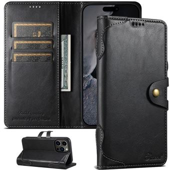 Capa livro carteira em pele fecho magnético Antiimpacto | para Iphone 12 | Preto - 1