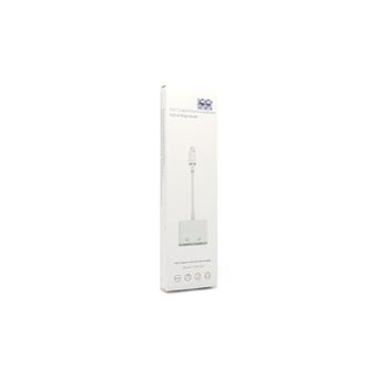 Adaptador Skyhe MH-86Y Lightning 2 em 1 Audio e Carregamento Branco - 1