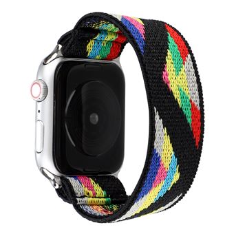 Bracelete de Nylon HSMY Extensível Trançado para Apple Watch Series 6/ SE/ 5/ 4 | 40 mm - Multicolor 9 - 1