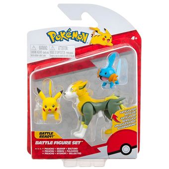 Figuras de batalha Pokémon: Mudkip, Pikachu e Boltund - 1