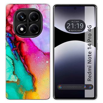 Capa TUMUNDOSMARTPHONE de silicone para Xiaomi Redmi Note 14 Pro 4G Marble Design 15 Desenhos - 1