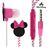 Fones Disney Com Design Minnie Mouse Em 3D 3,5 Mm Fúcsia_0