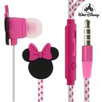 Fones Disney Com Design Minnie Mouse Em 3D 3,5 Mm Fúcsia