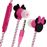Fones Disney Com Design Minnie Mouse Em 3D 3,5 Mm Fúcsia_1