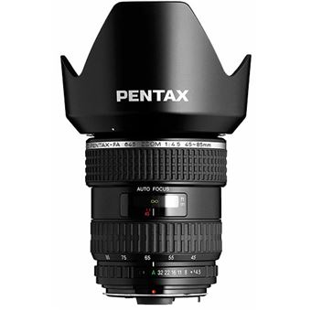 Lente de máquina fotográfica Pentax smc FA 645 45-85mm F4.5 Preto