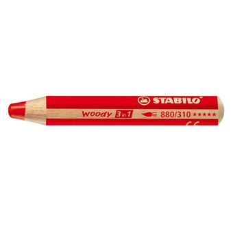 Lápis de Cor STABILO woody 3 in 1 | Vermelho - 1