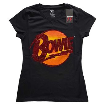 T-shirt Rock Off DAVID BOWIE | Diamond Dogs Logo | Preto | XL | Corte de Senhora - 1