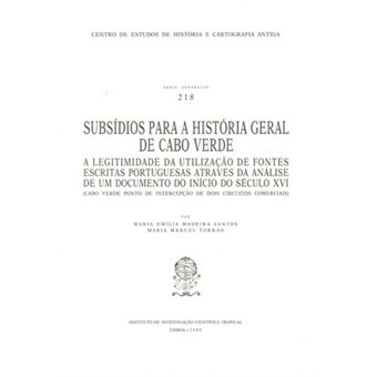 Subsídios para a história geral de cabo verde. - 1