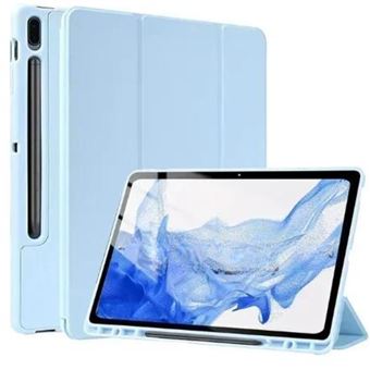 Capa livro folio Antiimpacto com suporte caneta para Samsung Galaxy Tab S9 FE+ 12.4 | Azul - 1