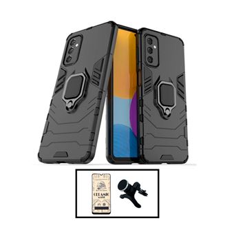 Kit Gift4Me Vidro Temperado Ceramica Full Cover + Capa de Proteção Militar Magnética + Suporte Magnético Com Pernas para Samsung Galaxy A04s - Preto - 1
