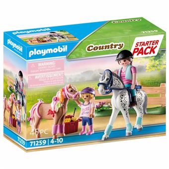 Country Starter Pack Cuidado Dos Cavalos Playmobil - 1