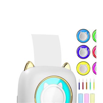 Mini Impressora Portátil Dishiqing | Bluetooth | Compatível com iOS e Android - Branco - 1